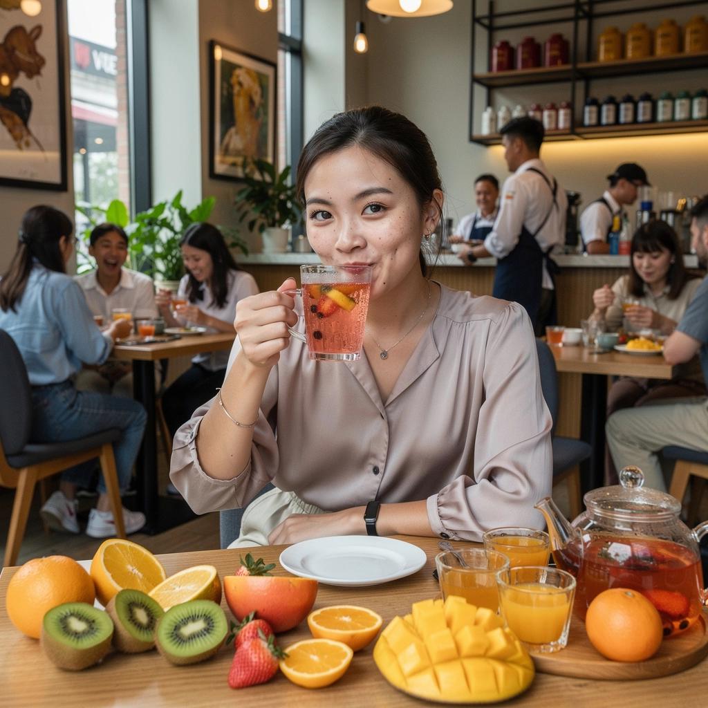 Frissítő ital, amely a kivi édes és savanyú ízét ötvözi a zöld teával.